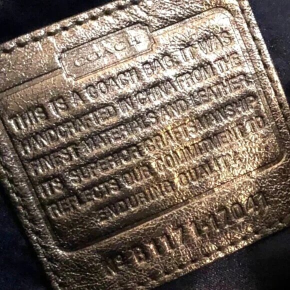 COACH Signature C Authentic- Black/Pewter AUDREY Leather Shoulder/Tote Bag 17041 - Picture 7 of 14